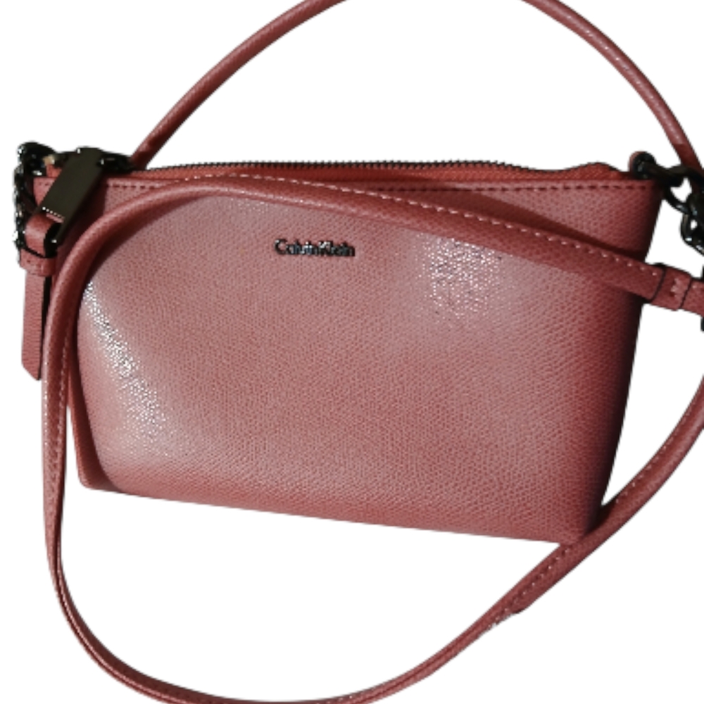 Calvin Klein Hayden Saffiano Dusty Rose Crossbody Bag